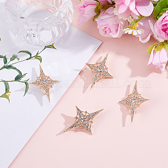4 broche en alliage avec strass pour sac à dos ou vêtements&nbsp;JEWB-HY0001-64A