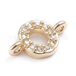 Messing Micro Pave Buchstabenglieder mit Zirkonia&nbsp;ZIRC-I042-16G-O
