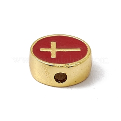 Vere perle smaltate in ottone placcato oro 18k&nbsp;KK-F814-04G-04