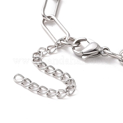 Bracelet chaîne trombone en acier inoxydable 304 résistant au ternissement pour hommes et femmes&nbsp;BJEW-E031-03P-03