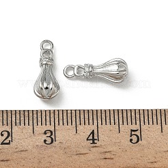 Ciondoli scanalati in ottone micro pavé di zirconi cubici trasparenti&nbsp;KK-A280-12P
