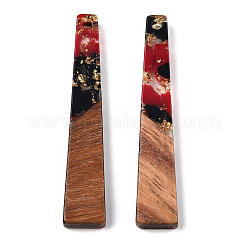 Pendentifs en résine transparente et bois de noyer&nbsp;RESI-N039-67B