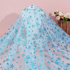 2 m Polyester-Schneeflocken-Maschengewebe&nbsp;DIY-WH0622-386B