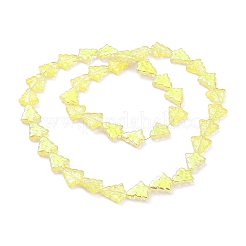 Brins de perles de verre de galvanoplastie transparentes&nbsp;EGLA-C002-HP03
