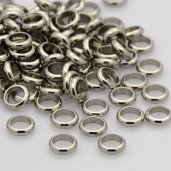 Anlaufgeschützter Ring 304 Edelstahl europäische Großlochperlen&nbsp;STAS-N020-11-4mm