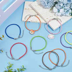 40 Stück 10 Farben geflochtene gewachste Kordelarmbänder für Männer und Frauen&nbsp;BJEW-SC0001-71