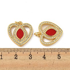 Micro pavé de zircone cubique en laiton avec pendentifs turquoise synthétiques&nbsp;KK-K356-24A-G