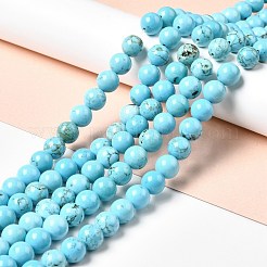 Fili di perline di magnesite naturale tinti e riscaldati&nbsp;G-G924-01B-01