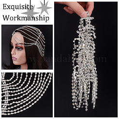 Stirnbänder aus legiertem Strass-Mesh&nbsp;OHAR-WH0021-50