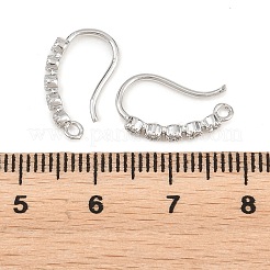 Laiton strass boucle d'oreille crochets&nbsp;KK-C261-01A-P