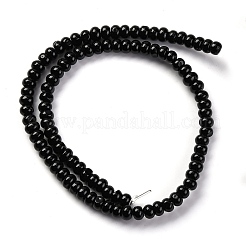 Fili di perline di agata nera naturale (tinti e riscaldati).&nbsp;G-G177-F01-04