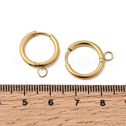 Componenti per orecchini a cerchio in acciaio inossidabile&nbsp;STAS-J400-36B-G