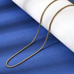 1.3 mm Unisex-Halsketten aus Edelstahl 304 (Boxkette)&nbsp;NJEW-P356-08G