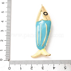 Große Anhänger aus Messing mit Emaille&nbsp;KK-CBA2F11-05G-02