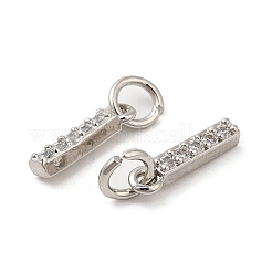 Breloques en laiton avec zircone cubique AAA de type micro-pavé&nbsp;ZIRC-P067-11P-I-NR