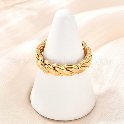 Anillos de acero inoxidable 304 con forma de cadena trenzada retorcida para hombre&nbsp;SA-CBA3D5E-01G