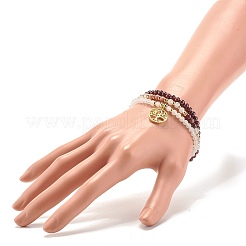 Ensemble de bracelets extensibles en pierre&nbsp;BJEW-JB07333