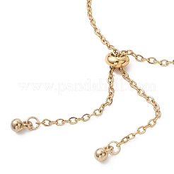 Fabricación de pulseras deslizantes con cadena de cable de acero inoxidable 304&nbsp;BJEW-JB12810-02