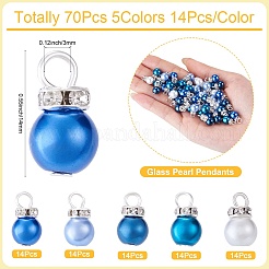 Pendenti con perle di vetro 70 pz 5 colori&nbsp;PALLOY-TAC0321