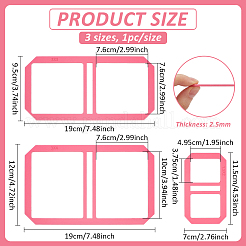 3 Stück 3 Stile Acryl-Haftnotizen Buchbindeanleitung Vorlage&nbsp;DIY-WH0622-192