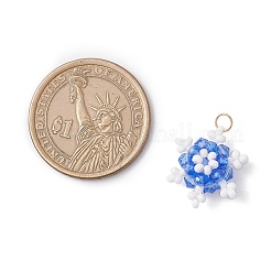 Pendentifs flocon de neige en perles de verre&nbsp;PALLOY-MZ00815-04