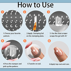 DIY-Nagelkunst-Vorlagen aus Edelstahl&nbsp;MRMJ-WH0098-041