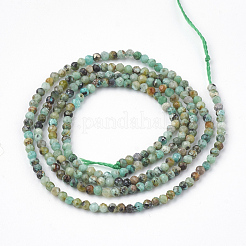 Hebras de cuentas de turquesa africana natural (jaspe)&nbsp;G-T064-18-2mm