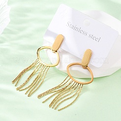 Pendientes con borlas de acero inoxidable 304&nbsp;EJEW-Z098-04G
