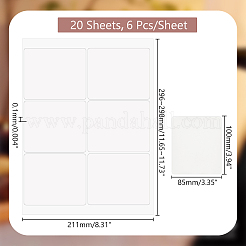 Pegatinas autoadhesivas de papel en blanco imprimibles rectangulares&nbsp;AJEW-WH0523-26A