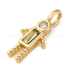 Pendentifs avec zircon cubiques à micro-pavés en laiton&nbsp;ZIRC-I356-17G-A12