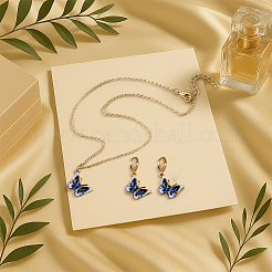 Parure con farfalla in lega d'oro leggera&nbsp;SJEW-HY0001-15