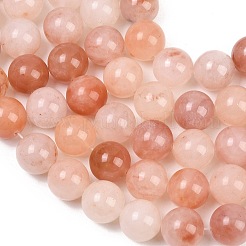 Hilos de cuentas de jade persa rosa natural color flor de durazno&nbsp;G-NH0071-A01-16mm
