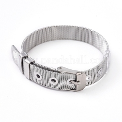 Bracelets de montre en maille d'acier inoxydable&nbsp;WACH-WH0001-15-10mm