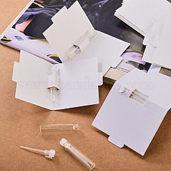 Säulenförmige Parfümflaschen aus Glas mit Papierkarte&nbsp;AJEW-TADJ0001-22B