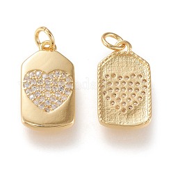 Messing micro pave klare zirkonia anhänger&nbsp;ZIRC-K086-07G
