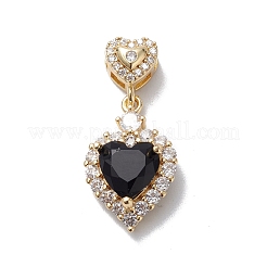Cremagliera in ottone placcatura pendenti zirconi&nbsp;KK-E003-37G