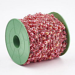 Filo di ghirlanda con bordi in rilievo di perle imitazione plastica&nbsp;AJEW-S071-01B