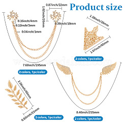 Spille a catena pendenti con strass in lega e collare a cravatta pis&nbsp;JEWB-CY0001-02