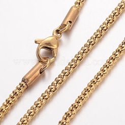 Collana in acciaio inossidabile placcato ionico (ip) 304&nbsp;LS-MAK-K004-02G
