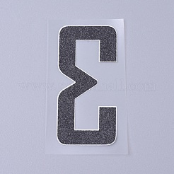 Anzahl Eisen auf Transfers applique heiße Wärme Vinyl Thermo-Aufkleber für Kleidung Stoff Dekoration Abzeichen&nbsp;DIY-WH0148-43C