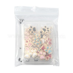 30 ciondoli smaltati in lega di placcatura a cremagliera a 5 colori&nbsp;ENAM-FS0004-53