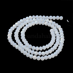 Fili di perline giada di vetro imitato&nbsp;EGLA-A034-J4mm-MB04