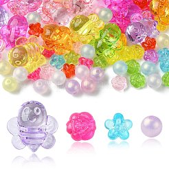 80pcs 4 Arten transparente Acrylperlen&nbsp;MACR-FS0001-61