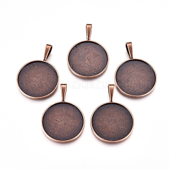 Aluminium-Anhänger Fassungen für Cabochons&nbsp;PALLOY-2419-R-FF