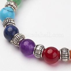 Natürliche und synthetische Armbänder Edelstein Perlen Stretch&nbsp;BJEW-P065-02