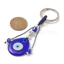 Porte-clés pendentif mauvais œil bleu turc au chalumeau fait à la main&nbsp;KEYC-JKC00497