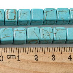 Tinti turchese sintetico fili di perline&nbsp;G-G075-B02-02