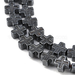 Chapelets de perles hématite synthétique sans magnétique&nbsp;G-K375-D01-01