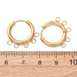 Accesorios para pendientes de aro de acero inoxidable 304&nbsp;STAS-D183-02A-G