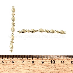 Ciondoli di collegamento a forma di pesce in ottone&nbsp;X-KK-L267-07G